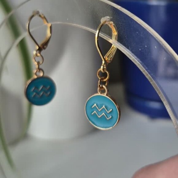 Dainty Astrology Sign Earrings | All Zodiac Signs - Picture 11 of 11